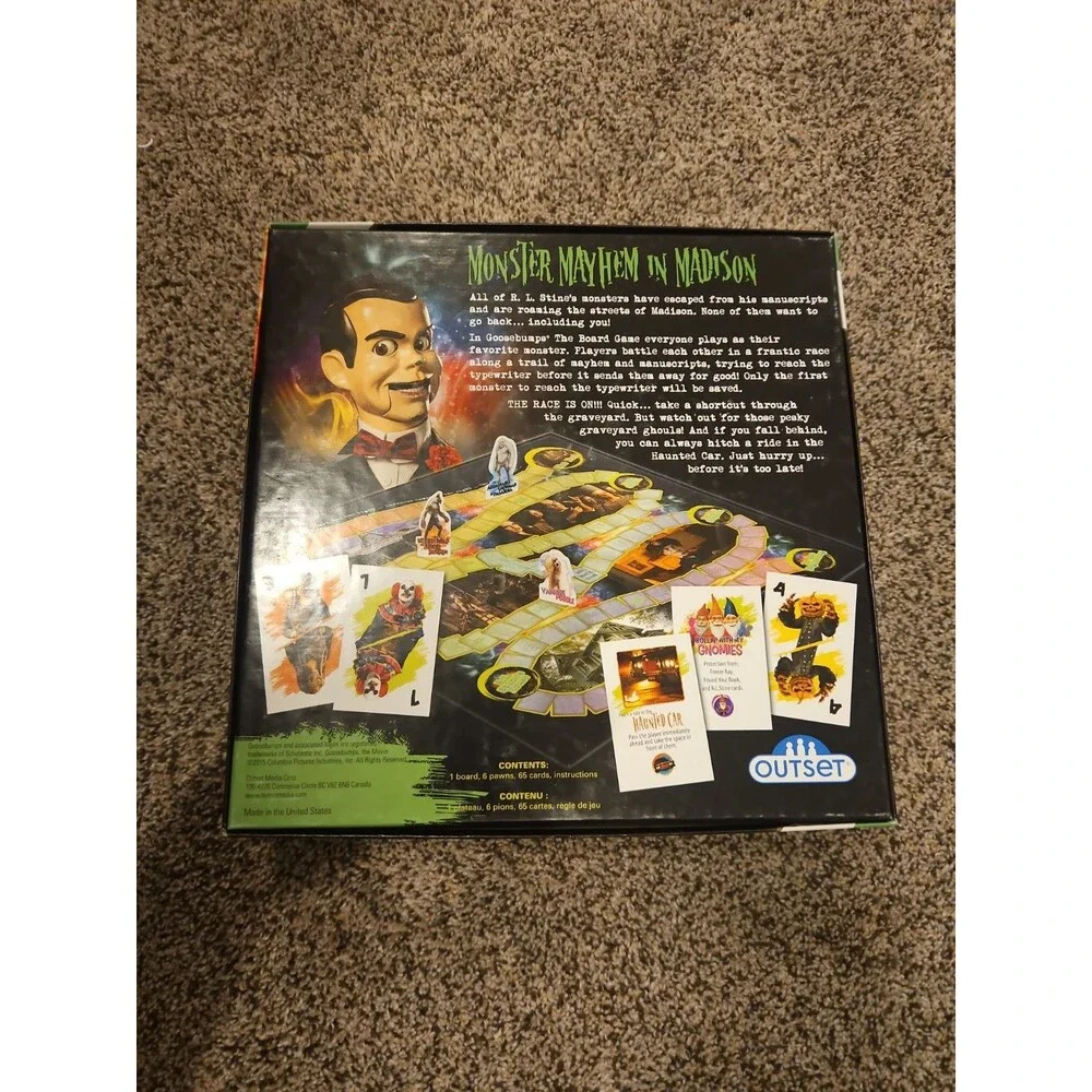 Goosebumps The Board Game By Outset 2015 Used Complete